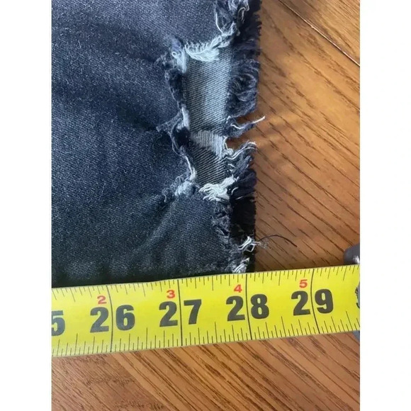 CLEARANCE! Women's KanCan Black Button Fly Distressed Jeans Size 13/30 Bin‎ B - Picture 10 of 12